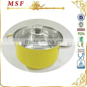 Induction Bottom Colorful Painting Exterior Pot Stainless Steel Cooking Pot thumbnail-1