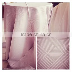 100% Spun Polyester Jacquard Fabric for Banquet Hall Napkins, Chair Covers and Tablecloth thumbnail-1