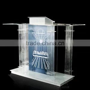 Factory Wholesale Glass Lectern Stand Clear Acrylic Podium thumbnail-5