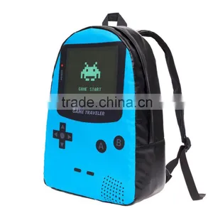 High Quality 3D Print Wholesale Polyester Fashion Girls Backpack Bag thumbnail-1