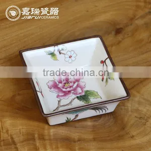 Korean Pure Hand Painted Ceramic Popcorn Bowl thumbnail-2