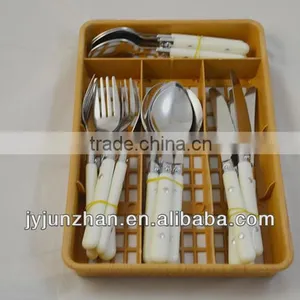 Promotion Cutlery in Plastic Basket Packing With Plastic Handle of Nice Design and OEM Quality thumbnail-1