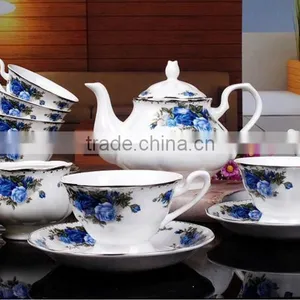15pcs Decal Bone China Coffee Set With Royal Designs thumbnail-2