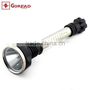 GOREAD Y20 High Bright Rechargeable Stainless Steel XML-T6 5 Mode 10W Led Flashlight Torch thumbnail-2