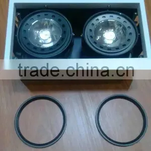 2 Head G53/ar111/qr111 Recessed Grille Lighting Fixture thumbnail-4