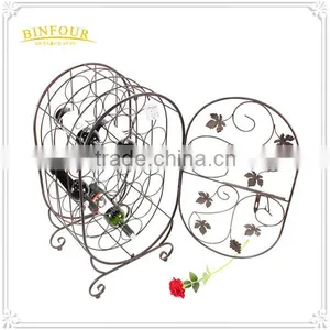 Metal Material Wine Retail Display Rack Wine Bottle Holder Rack thumbnail-3