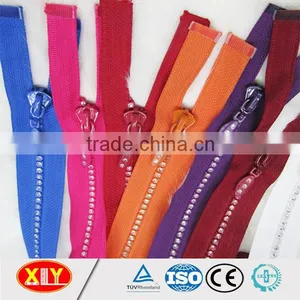 High Quality Autolock Slider Custom Length Plastic Diamond Zipper thumbnail-2