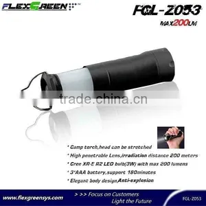 AAA Battery 3w XPE R2 Led Aluminum Camping Flash Light thumbnail-2