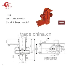 ABB Design CHZ306G-40.5 Epoxy Resin Insulator for Fix Contact With Sheilding Ringnet Installed thumbnail-1