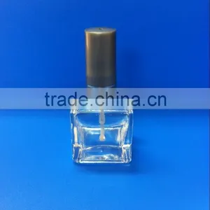 Square Glass Nail Polish Bottle Decorative With Cap With Brush thumbnail-1