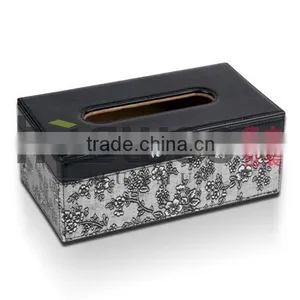 Custom Printed Tissue Box With Leather Cover thumbnail-1