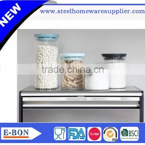 Hot Quality Stainless Steel Square Shape White Powder Coating Bread Bin Kitchenware Houseware thumbnail-5