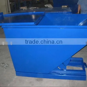 Forklift Steel Tipping Bins With Cover thumbnail-1