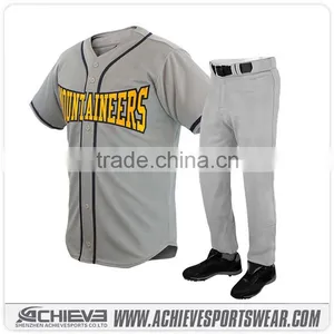 Wholesale Custom Sublimation Baseball Jersey Sublimation Full Button Baseball Jersey thumbnail-5