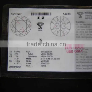 NATURAL WHITE DIAMOND-IGI CERTIFIED-KLM-SI-2-I-2MIX thumbnail-1