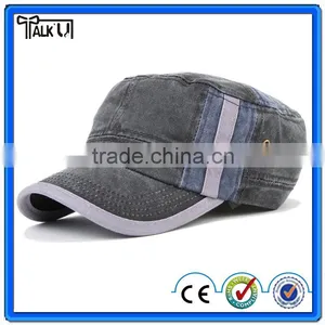 Black Washed Jean Cotton Women Military Cap Wholesale thumbnail-3
