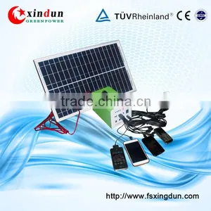 Eco DC UPS 12V 10w-30w With Usb and MP3 Portable Solar Smart Solar Power Bank/10w-30w Led Light Solar Kit thumbnail-1