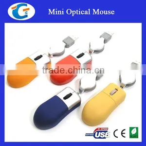 Wired Retractable Cable Mini Optical Mouse thumbnail-1