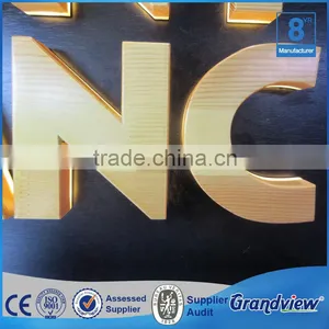 High Quality Wall Mounted Custom Led Backlit Stainless Steel Letter Signs thumbnail-1
