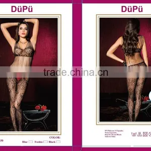 Temptlife Brand Bodystocking Wholesale Satin Bodystocking With Faux Criss-Cross Cut Outs Women Sexy Bodystocking thumbnail-3