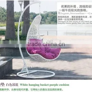 Indoor White Rattan Swing Chair for Living Room (YPS086) thumbnail-6