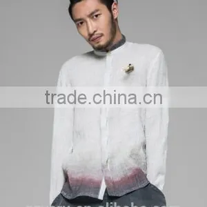 Men's Casual Chinese Style Linen Long Sleeve Shirt thumbnail-1