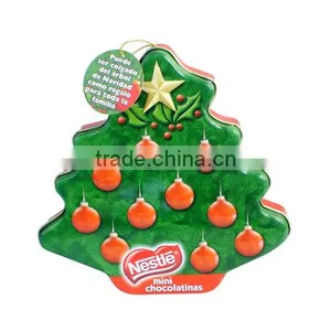 Newly Design Christmas Tree Shape Customized Tin Box Christmas Decoration Wholesale thumbnail-1