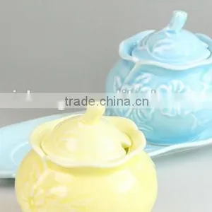 China Suppliers Ceramic Embossed Glazed Sugar Coffee Kitchen Utensil for Coffee Dinner Set thumbnail-6
