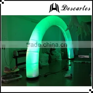Hot Sale Lighted Outdoor Decorative Entrance Arch/inflatable LED Wedding Circle Arch for Sale thumbnail-1