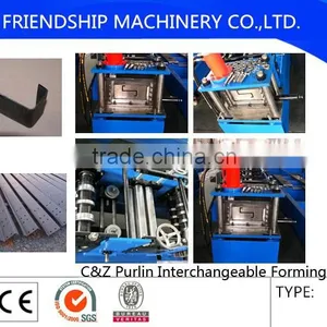 Quick Interchangeable CZ Purlin Roll Forming Machine thumbnail-2