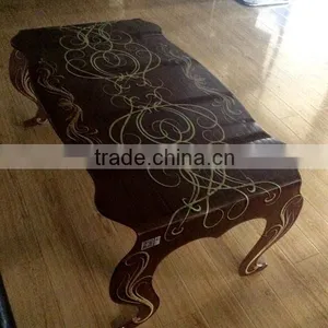 Brown Color Tea Table, Ceramic Digital Print Glass, Hot Bent Glass, Special Shape Processing thumbnail-1