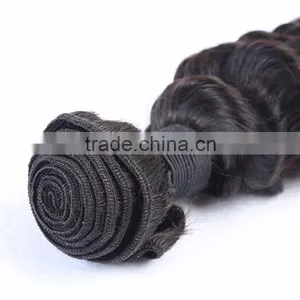 Machine-made Deep Wave Weft Hair Extensions Double Drawn Weft thumbnail-2