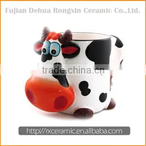 High Quality Bulk 3D Animal Cartoon Ceramic Pottery Mugs thumbnail-1
