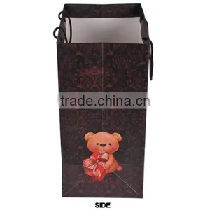 Lovely Bear Dark Color Paper Shopping Bag thumbnail-3
