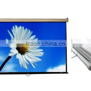 Manual Wall Mounted Projector Screen/Projection Screen Matee White Projector Screen thumbnail-6