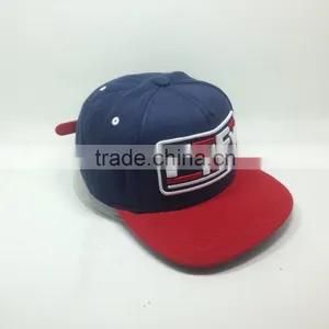 3D Embroidery Logo 5 Panel Flat Hat and Cap Snapback thumbnail-3