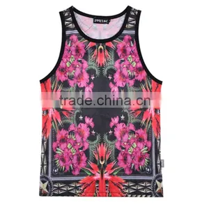 2016 New Arrival Super Stretch Cotton Men's Tight Vest Sublimation Vest for Men With Low Price thumbnail-6