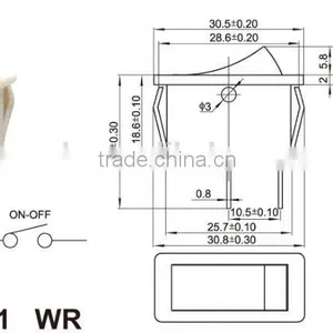 2pin Mini Rocker Switch,AC Rocker Switch With Automatic Sensor Light,12v Rocker Switches With Light thumbnail-5