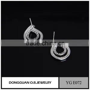 Fashion Diamond Shape Earring Without Stone for Grils Hot Selling Simple Earring thumbnail-6