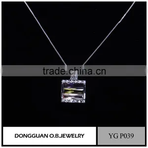 Fashion Zircon Diamond Pendant Necklace ,american Charming Diamond Earring 925 Silver China Wholesale 925 Silver Jewelry thumbnail-1