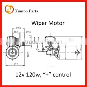 Wiper Motor 12v 120w "+" Control thumbnail-1