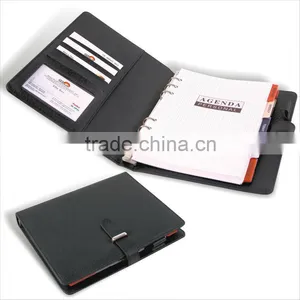 8.5'' Card Pocket Diary Leather Agenda/Notebook thumbnail-1