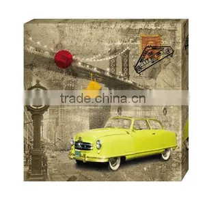 Beautiful Yellow Car Inkjet Canvas thumbnail-1