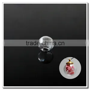 30mm- 20mm_ 10mm Round Shape Half Circle Cover - Wihtout Hole& One Hole &2 Holes Hand Blown Beads- Clear Hollow Open Glass Ball thumbnail-3