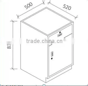 Best Price Under Bench Countertop Single Door Lab Metal Cabinet With Drawer & Tier Partitions for Lab Table thumbnail-1