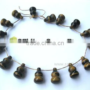 Hot Seller Loose Gemstone,tiger Eye Gourd Shaped Beads thumbnail-1