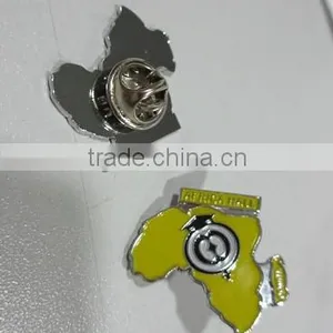 Africa Map Shaped Soft Enamel Lapel Pin Badge.custom Metal Lapel Pins thumbnail-1
