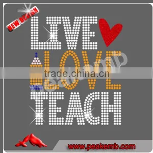 Hot Sale Wild About 3rd Grade Rhinestone Transfer Design Iron on Glitter for Children Clothing thumbnail-6