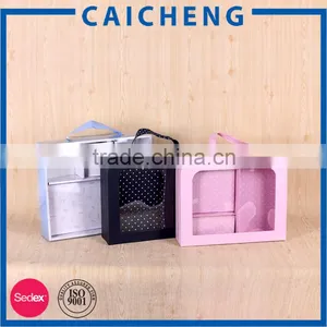 Exquisite Clear Plastic Cardboard Suitcase Baby Gift Box thumbnail-6