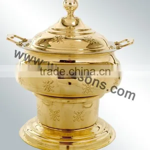 New Design Party Supplies Chafing Dish | Rounded Base Chafing Dish | Brass Plated Chafing Dish thumbnail-6